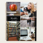 Planejador Mensal Personalizado de Colagem de Foto<br><div class="desc">Mantenha-se organizado e inspirado no planejador mensal personalizado de Colagem de Fotos Personalizada. Este planejador permite que você adicione um toque pessoal personalizando o cobrir frontal com suas próprias fotos e nome, criando um planejador realmente exclusivo e significativo. O recurso de colagem de fotos permite mostrar suas memórias e momentos...</div>