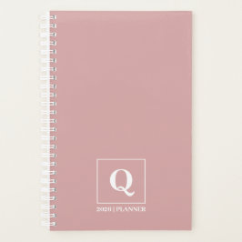 Planejador Minimalista Feminino Rosa Po dusty 2026