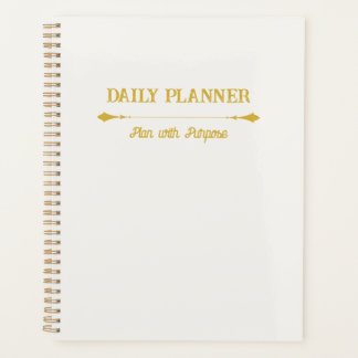 Planejador Minimalista Marfim Dourado