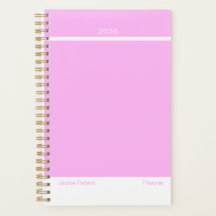 Planejador Minimalista Rosa Chiclete