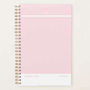 Planejador Minimalista Rosa Pálido