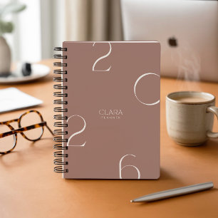 Planejador Minimalista Rosy Taupe 2026