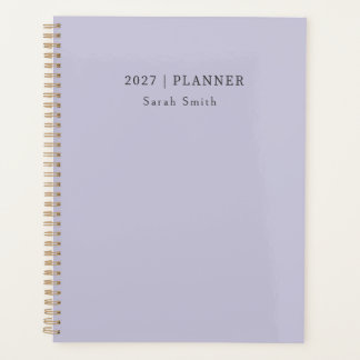 Planejador Mínimo 2027 Capa de Névoa de Lavanda Su