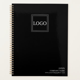 Planejador mínimo de logotipos preto e branco