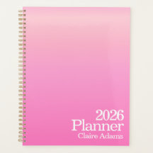 Planejador Moderno com Efeito Ombre Rosa Neon