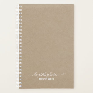 Planejador moderno e minimalista simples Kraft