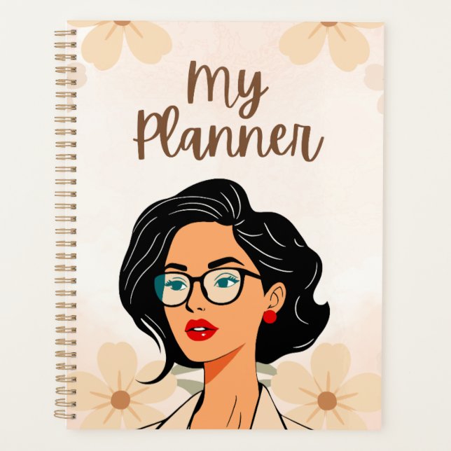 Planejador "My Planner" Moderno | Ilustração de Mu (Frente)