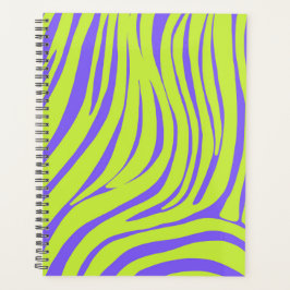 Planejador Organizador de Padrão de Zebra Neon