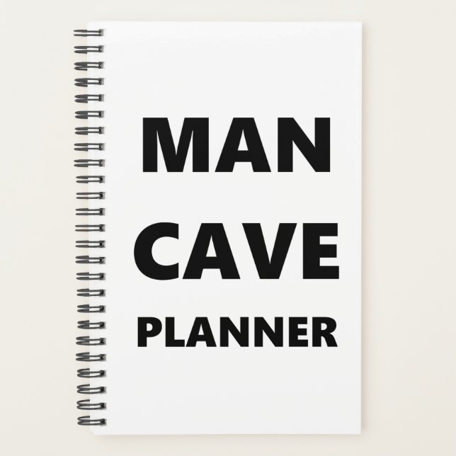 Planejador para Homem-Caverna Planner preto de fon (Frente)