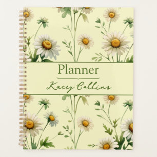 Planejador Personalizado Amarelo Manteiga Flor Mar