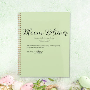 Planejador Personalizado Bloom Believer Lime Cream