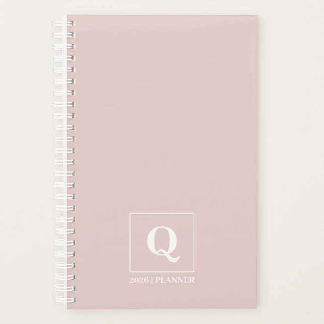Planejador Personalizado Blush Rose 2026  (Frente)
