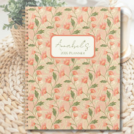 Planejador Personalizado com Aquarela Floral