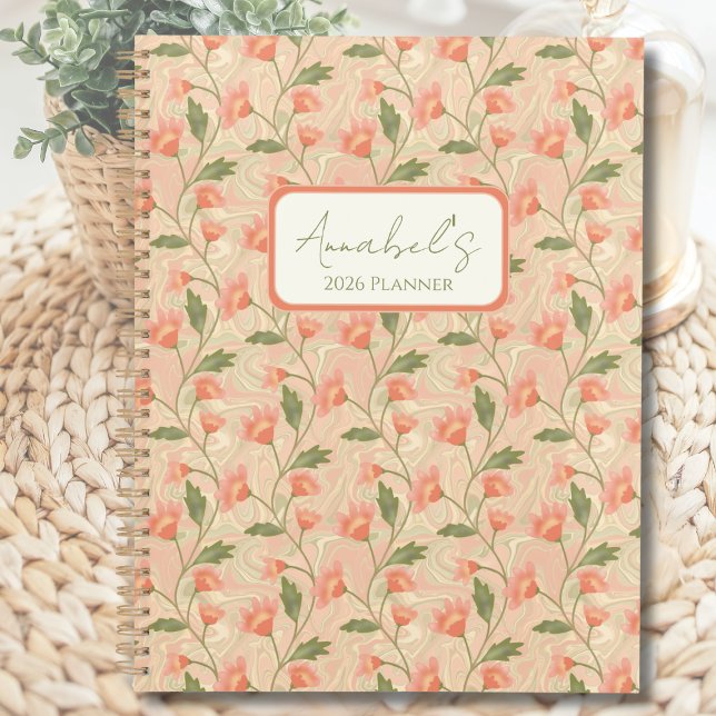 Planejador Personalizado com Aquarela Floral (Watercolor Floral Personalized Planner)