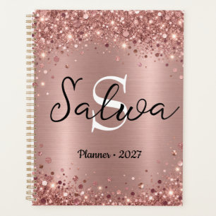 Planejador Personalizado com Brilho em Rose Gold 2