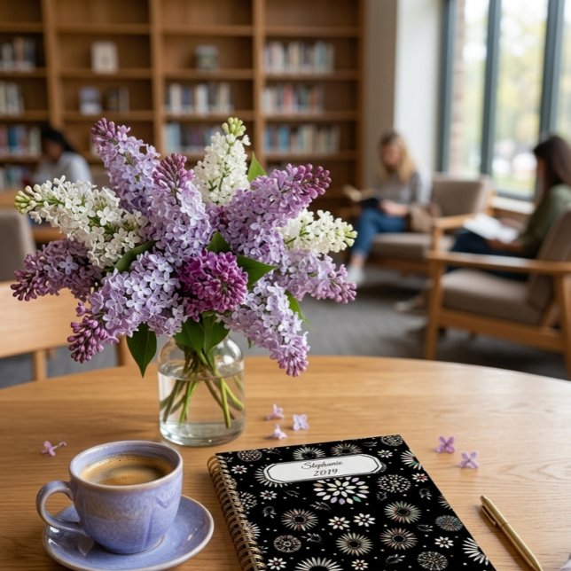 Planejador personalizado com flores geométricas (Criador carregado)