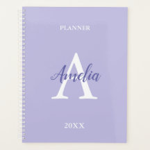 Planejador Personalizado com Monograma Lavanda Rox