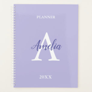 Planejador Personalizado com Monograma Lavanda Rox