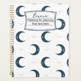 Planejador Personalizado com Padrão de Lua 21,59x2