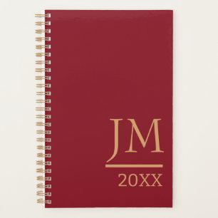 Planejador personalizado com um Cobrir vermelho es