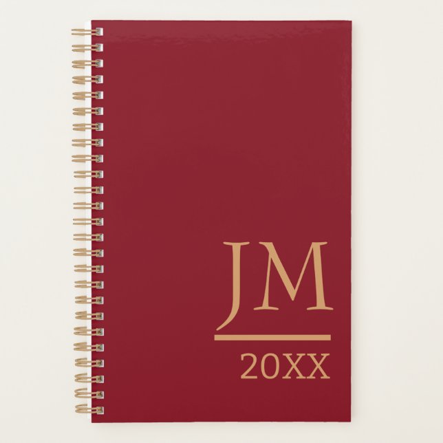 Planejador personalizado com um Cobrir vermelho es (Frente)