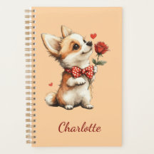 Planejador Personalizado Corgi com Nome Personaliz