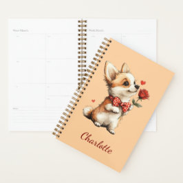 Planejador Personalizado Corgi com Nome Personaliz