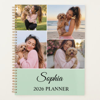 Planejador Personalizado de Colagem de Fotos Verde
