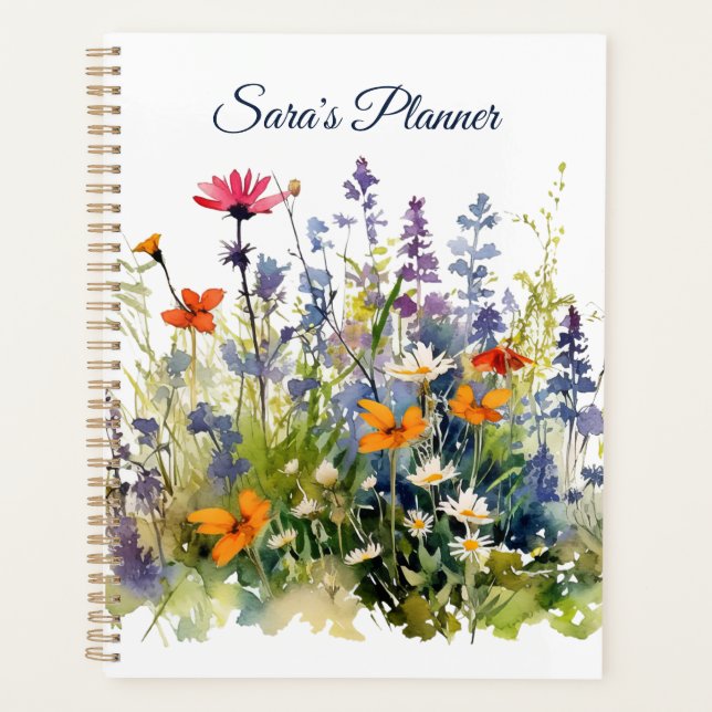 Planejador Personalizado de Flores Selvagens-Sombr (Frente)