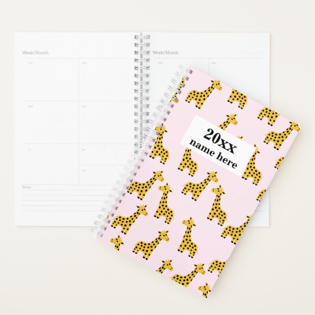 Planejador Personalizado de Girafa para Crianças (Exibição)