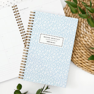 Planejador Personalizado de Impressão Pastel Leopa