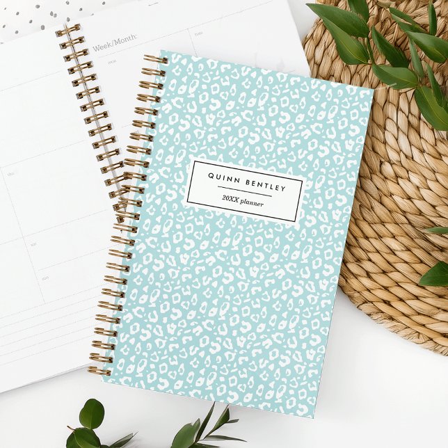 Planejador Personalizado de Impressão Pastel Leopa (Criador carregado)