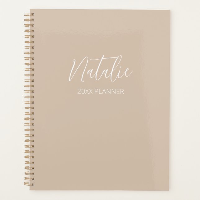 Planejador Personalizado de Tan Moderno (Frente)