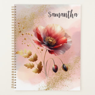 PLANEJADOR PERSONALIZADO DO OURO GLITTERY