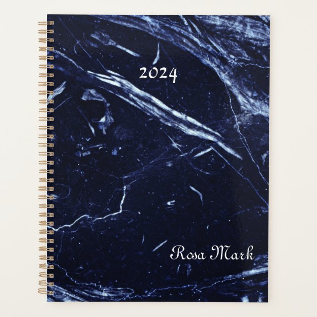 Planejador Personalizado do Roteiro de Marble Azul (Frente)