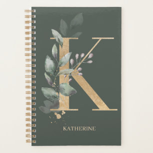 Planejador Personalizado Floral do K Monograma