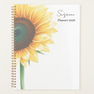 Planejador Personalizado Nome Girassol 2026