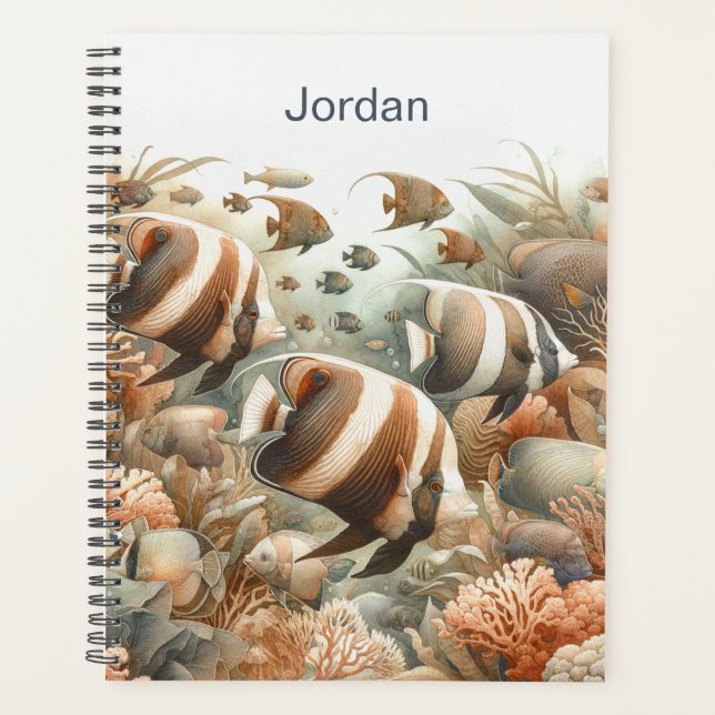Planejador Personalizado, Peixes Tropicais  (Frente)
