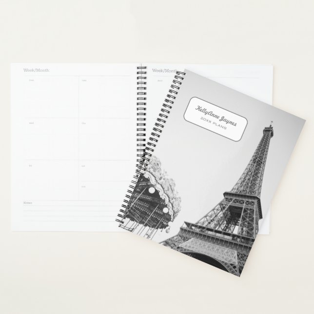 Planejador Personalizado Torre Eiffel Paris 2027 (Exibição)