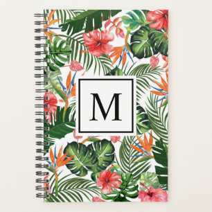 Planejador Personalizado Tropical Elegante Monogra