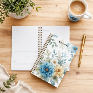 Planejador Pessoal de Escritório Floral Elegante P