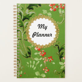 Planejador Pessoal de Padrão de Vintagem Floral Ve