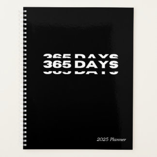 Planejador preto 2025 de 365 dias
