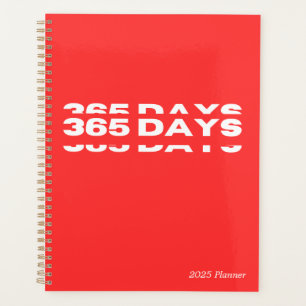 Planejador Red 2025 de 365 dias