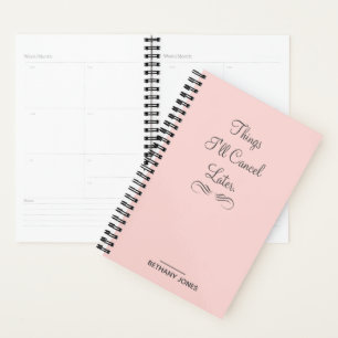 Planejador Sarcástico Rosa Personalizado