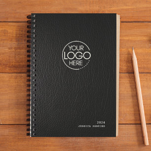 Planejador Semanal do Logotipo Moderno do Couro Pr
