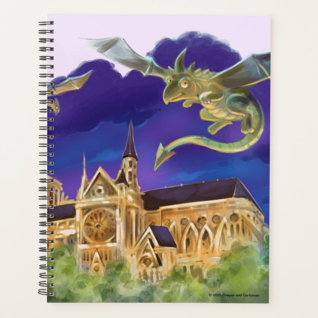 Planejador Semanal Gargoyle Notre Dame - Paris (Frente)
