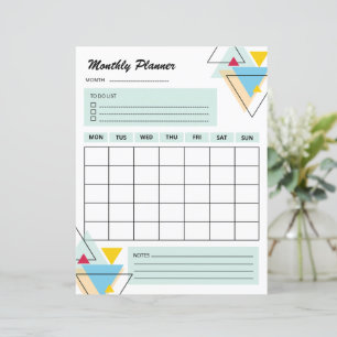 Planejador Semanal Modelo do Planejador Mensal