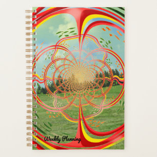 Planejador Semanal Nature Fractal Burst