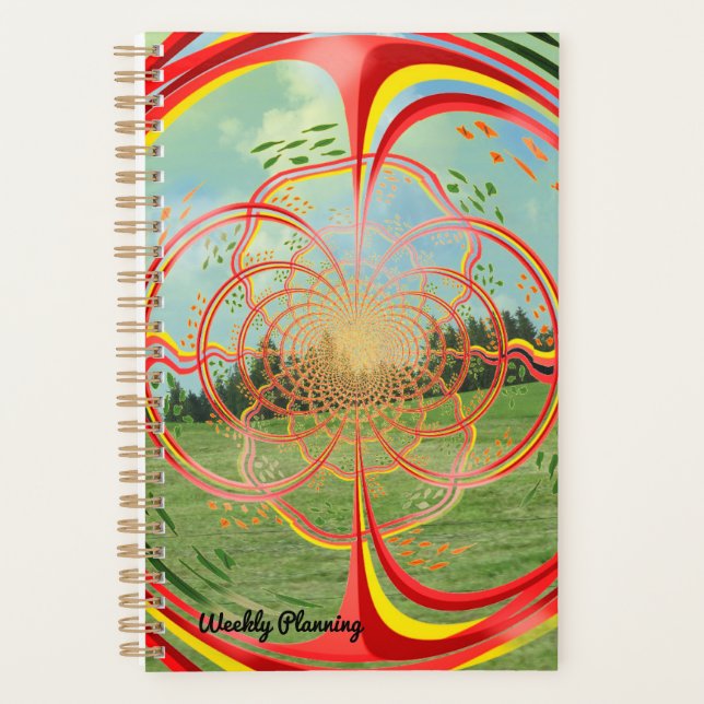 Planejador Semanal Nature Fractal Burst (Frente)